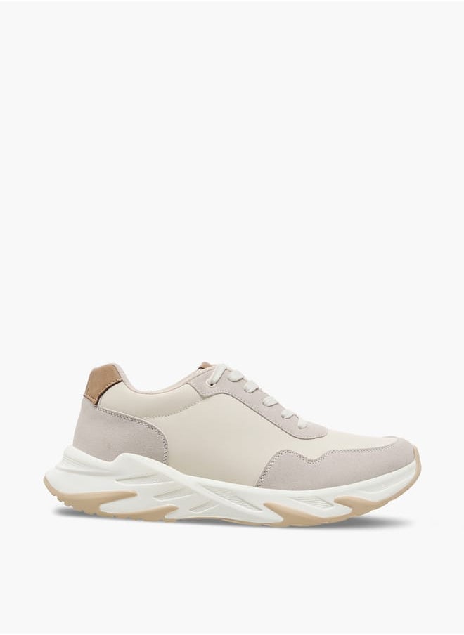 LBL by Shoexpress Men's Panelled Ankle Sneakers with Lace-Up Closure  - Image 3