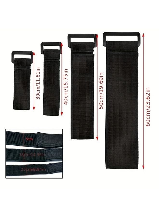2pcs 38mm Black Nylon Elastic Straps With Hook And Loop Fastener 11 81 Inch - Image 3