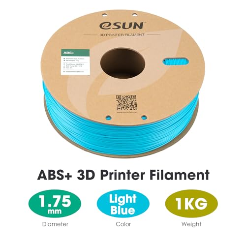 eSUN ABS+ Filament 1.75mm, 3D Printer Filament ABS Plus, Dimensional Accuracy +/- 0.05mm, 1KG Spool (2.2 LBS) 3D Printing Filament for 3D Printers, Light Blue - Image 3