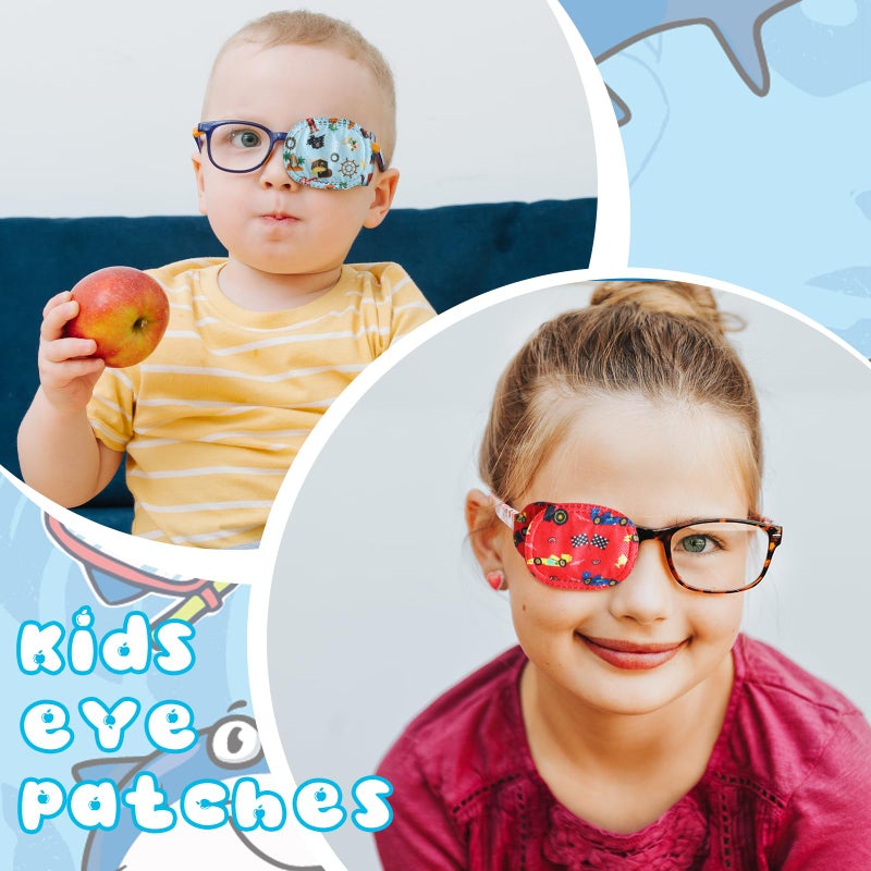 Panelee Panelee 10 Pcs Adhesive Eye Patches for Kids Boys 10 Styles Latex Free Eye Pad Bulk Light Blocking Fun Cute Cotton Adhesive Bandages for Girls Toddler Lazy Eye(Cute)  - Image 3