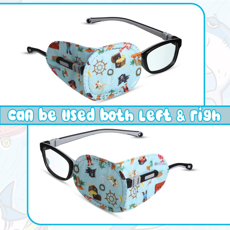 Panelee Panelee 10 Pcs Adhesive Eye Patches for Kids Boys 10 Styles Latex Free Eye Pad Bulk Light Blocking Fun Cute Cotton Adhesive Bandages for Girls Toddler Lazy Eye(Cute)  - Image 5