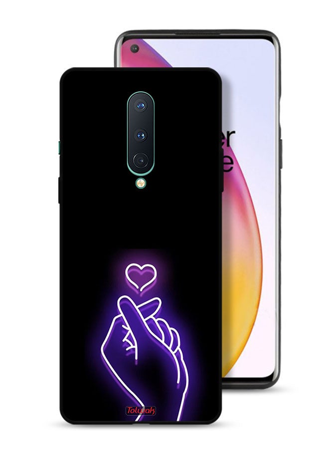 Tolwak OnePlus 8 Protective Case Cover Snap Small Heart - Image 1