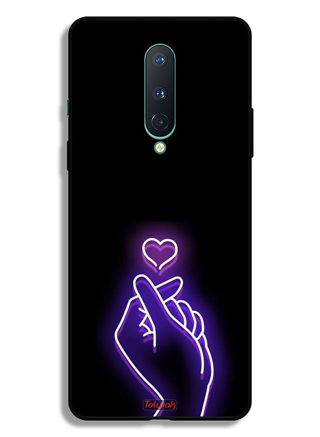 Tolwak OnePlus 8 Protective Case Cover Snap Small Heart - Image 2