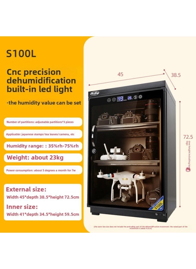Generic Huitong 100 Liters Electronic Moisture-proof Box SLR Digital Camera Drying Cabinet Photographic Equipment Collection Home Drying Cabinet-Color:]  - Image 1