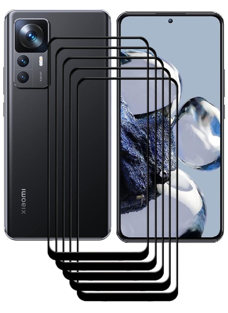 ACLIX 5 Pieces Antistatic ESD Dustproof Premium Quality High Definition Tempered Glass Screen Protector Designed For Xiaomi 12T Pro - Image 1