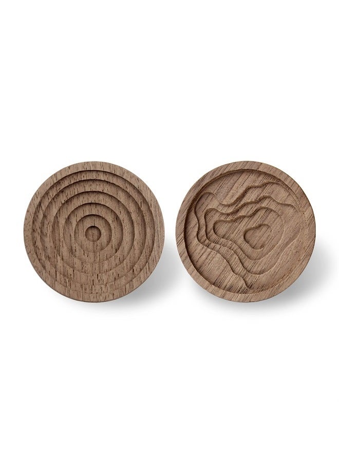 CHLYG Essential Oil Diffuser, 2 Pieces Pack Wooden Aromatherapy Round Home Office Car Diffuser… - Image 3