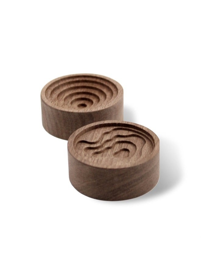 CHLYG Essential Oil Diffuser, 2 Pieces Pack Wooden Aromatherapy Round Home Office Car Diffuser… - Image 2