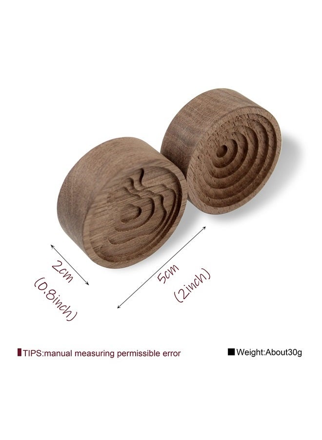 CHLYG Essential Oil Diffuser, 2 Pieces Pack Wooden Aromatherapy Round Home Office Car Diffuser… - Image 4
