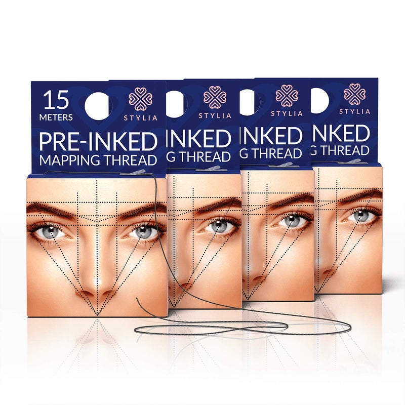 Microblading Supplies PreInked Eyebrow Mapping String  60 Meters  UltraThin MessFree Thread Create a Crisp Spoton Brow Map Every Time  Hypoallergenic Cosmetic Grade For Permanent Makeup