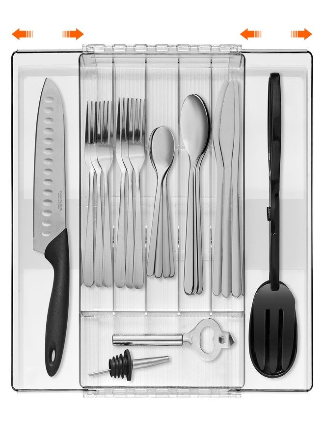 Sorbus Silverware Organizer - Expandable Kitchen Drawer Organizer, Non Slip Adjustable Utensil Organizer, Cutlery Tray for Forks, Knives, Spoons - Multipurpose Flatware and Kitchen Storage Solution - Image 4