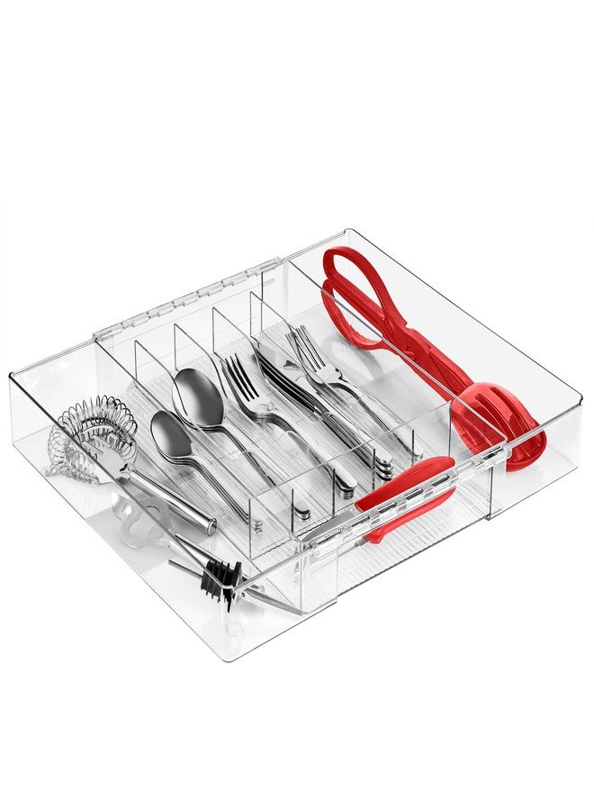 Sorbus Silverware Organizer - Expandable Kitchen Drawer Organizer, Non Slip Adjustable Utensil Organizer, Cutlery Tray for Forks, Knives, Spoons - Multipurpose Flatware and Kitchen Storage Solution - Image 2