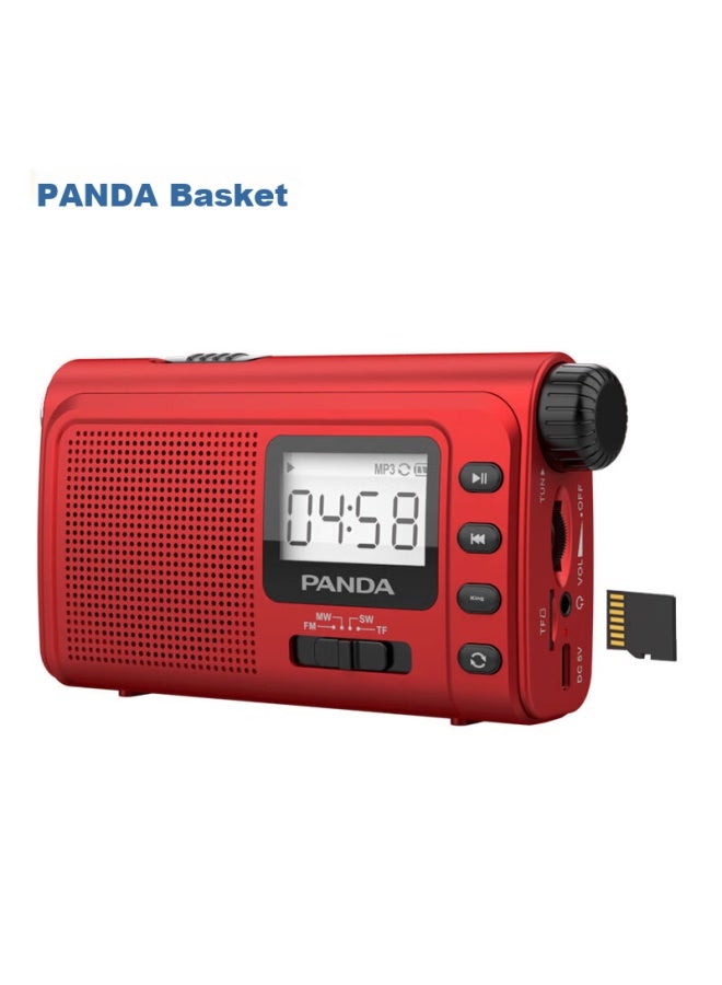 Panda 6243 Radio, Full Band Portable, Illuminated, Card-Insertable, Small, For Elderly, Handheld, Car-Mounted, Backup, Semiconductor, Black - Image 3