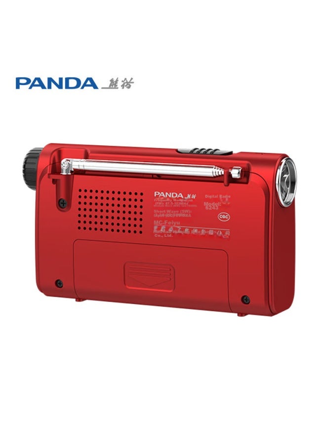 Panda 6243 Radio, Full Band Portable, Illuminated, Card-Insertable, Small, For Elderly, Handheld, Car-Mounted, Backup, Semiconductor, Black - Image 4
