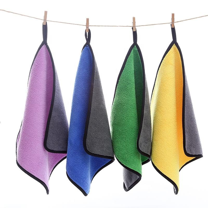 Outlay Home Scratchless Microfiber Cloth & Towel-Thick Lint Free Multipurpose for Automotive Car Bike scooty Cleaning Polishing Washing & Detailing - 30x40 cms, 800 GSM - Multicolor, 4 Pieces - Image 2