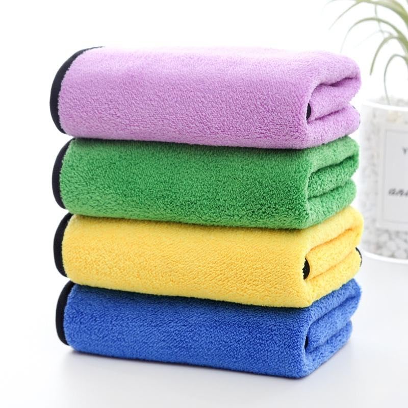 Outlay Home Scratchless Microfiber Cloth & Towel-Thick Lint Free Multipurpose for Automotive Car Bike scooty Cleaning Polishing Washing & Detailing - 30x40 cms, 800 GSM - Multicolor, 4 Pieces - Image 5