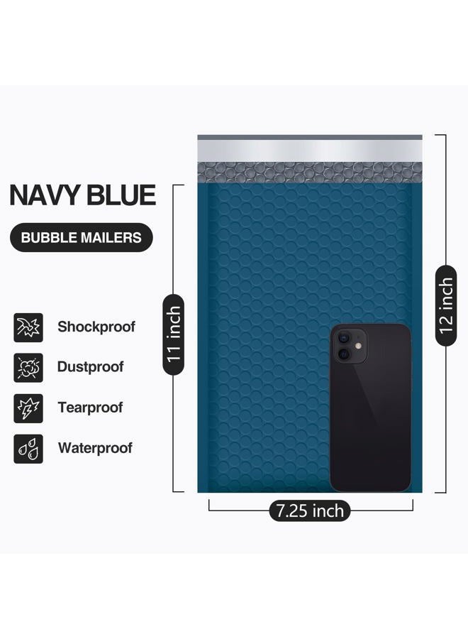 UCGOU Bubble Mailers 7.25x12 Inch Navy Blue 25 Pack Usable Size 7.25x11 Padded Envelopes Small Business Opaque Packaging Self Seal Waterproof Boutique Bulk Shipping Bags for Jewelry Makeup Supplies #1 - Image 2