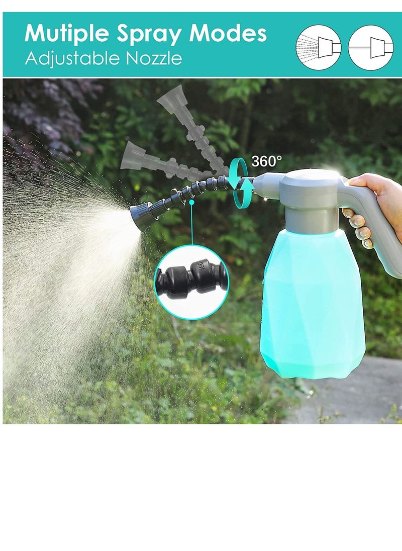 KASTWAVE Electric Spray Bottle, Plant Mister for Indoor/Outdoor Plants, 2L Automatic Watering Can Rechargeable Battery Powered Sprayer with Adjustable Spout for Gardening, Fertilizing, Cleaning (Blue)  - Image 3