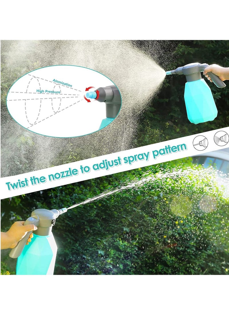 KASTWAVE Electric Spray Bottle, Plant Mister for Indoor/Outdoor Plants, 2L Automatic Watering Can Rechargeable Battery Powered Sprayer with Adjustable Spout for Gardening, Fertilizing, Cleaning (Blue)  - Image 4