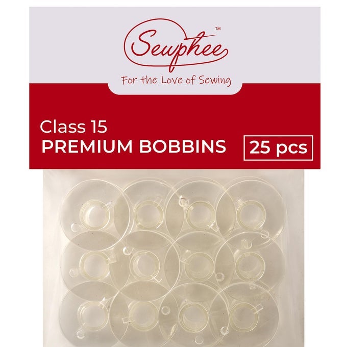 2024 UPGRADED FITS JANOME BOBBINS CLASS 15 BOBBINS COMPATIBLE FOR JANOME KENMORE BROTHER SEWING MACHINE PREMIUM CLEAR PLASTIC BOBBIN FOR SMOOTH CONSISTENT STITCH QUALITY 25 PCS