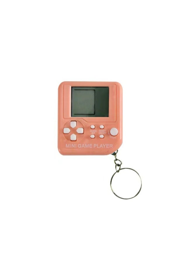 Mini Handheld Tetris Game Machine Toy Keychain Children's Educational Decompression Ornaments Student Small Gifts-Model:Orange [Tetris Game Machine] 26 Kinds Of Games