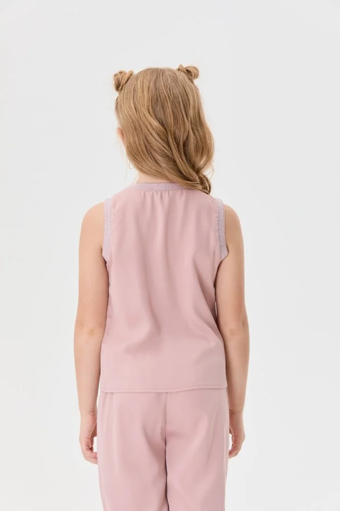 Tenda Shiny blouse with elastic neckline