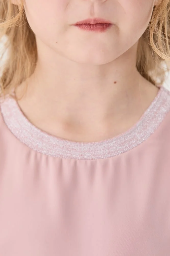 Tenda Shiny blouse with elastic neckline