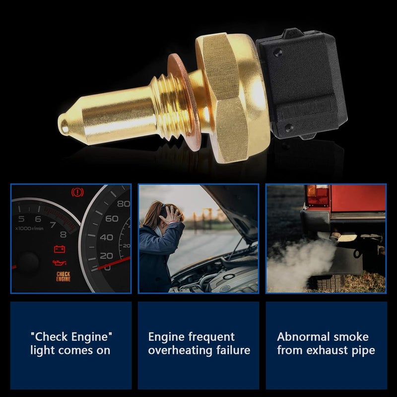 OTUAYAUTO Engine Water Coolant Temperature Sensor -Replacement for BMW 320i 325ci 325i 325xi 328i 330i 330xi 335xi 525i 528i 530i 535i 545i 550i M3 X3 X5 - fits 1997-2014 Vehicles, OEM# 13621433076 - Image 5