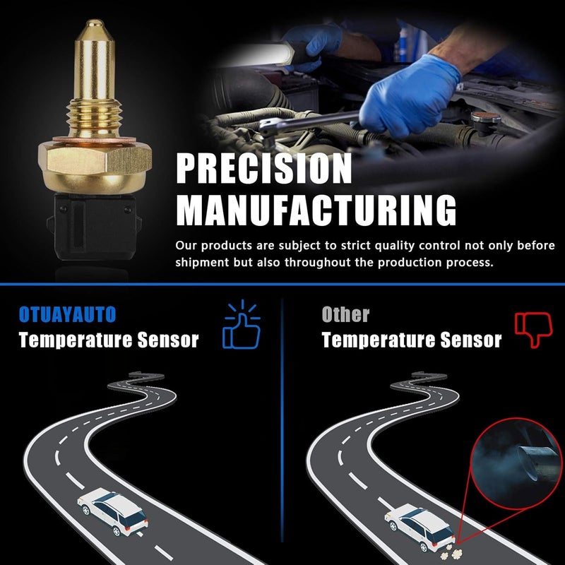 OTUAYAUTO Engine Water Coolant Temperature Sensor -Replacement for BMW 320i 325ci 325i 325xi 328i 330i 330xi 335xi 525i 528i 530i 535i 545i 550i M3 X3 X5 - fits 1997-2014 Vehicles, OEM# 13621433076 - Image 4