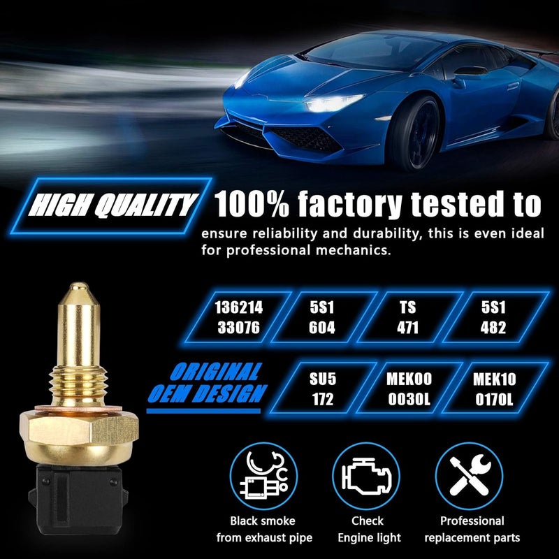 OTUAYAUTO Engine Water Coolant Temperature Sensor -Replacement for BMW 320i 325ci 325i 325xi 328i 330i 330xi 335xi 525i 528i 530i 535i 545i 550i M3 X3 X5 - fits 1997-2014 Vehicles, OEM# 13621433076 - Image 2