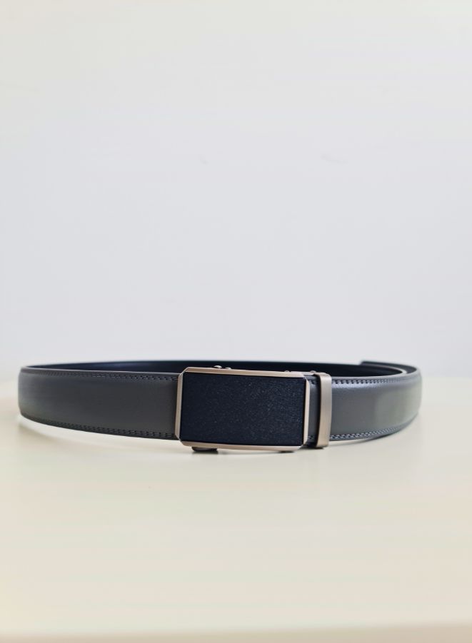 Men's Leather Belt, Adjustable Ratchet Belt Automatic Buckle - Image 1