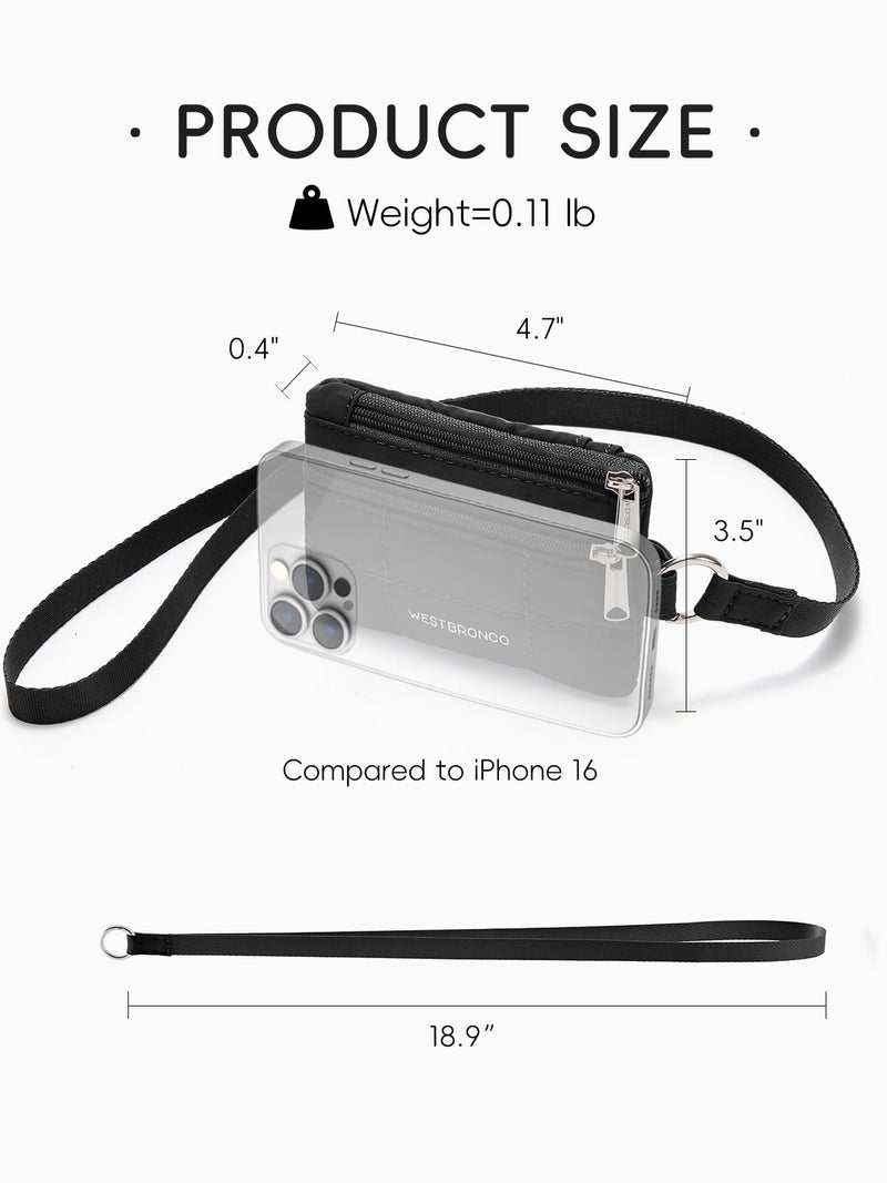 WESTBRONCO Small Puffer Lanyard Wallet with ID Window, Minimalist RFID Nylon Coin Pouch with 2 Zipper Pockets, Neck Badge Wallet, Waterproof Card Holder Wallet for Cards, Cash, Travel, Women, Men - Image 3