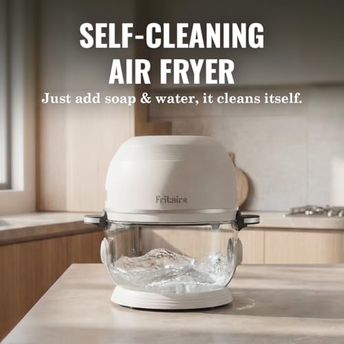 Fritaire Non Toxic Air Fryer™ Pro | 9-in-1 Glass Air Fryer | Self-Cleaning | 5 Quart | Rotisserie and Tumbler | 400F Vortex For Even Cooking, BPA-Free Teflon Free, Recrisp, Roast, Bake, Black - Image 4