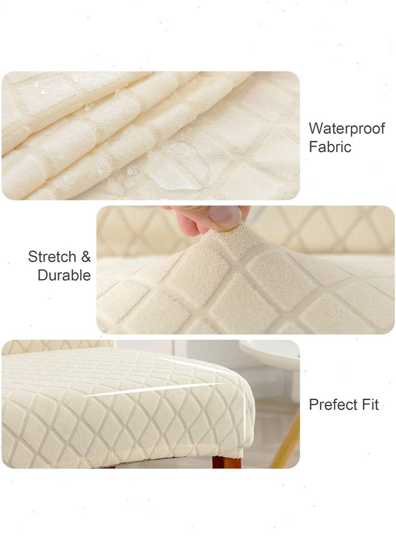 يواوليتي كرسي مقاوم للماء يغطي لغرفة الطعام مجموعة من 4 ، غطاء كرسي الطعام للإزالة بارسون كرسي الغلاف كرسي حماة يغطي للمطبخ - Image 4