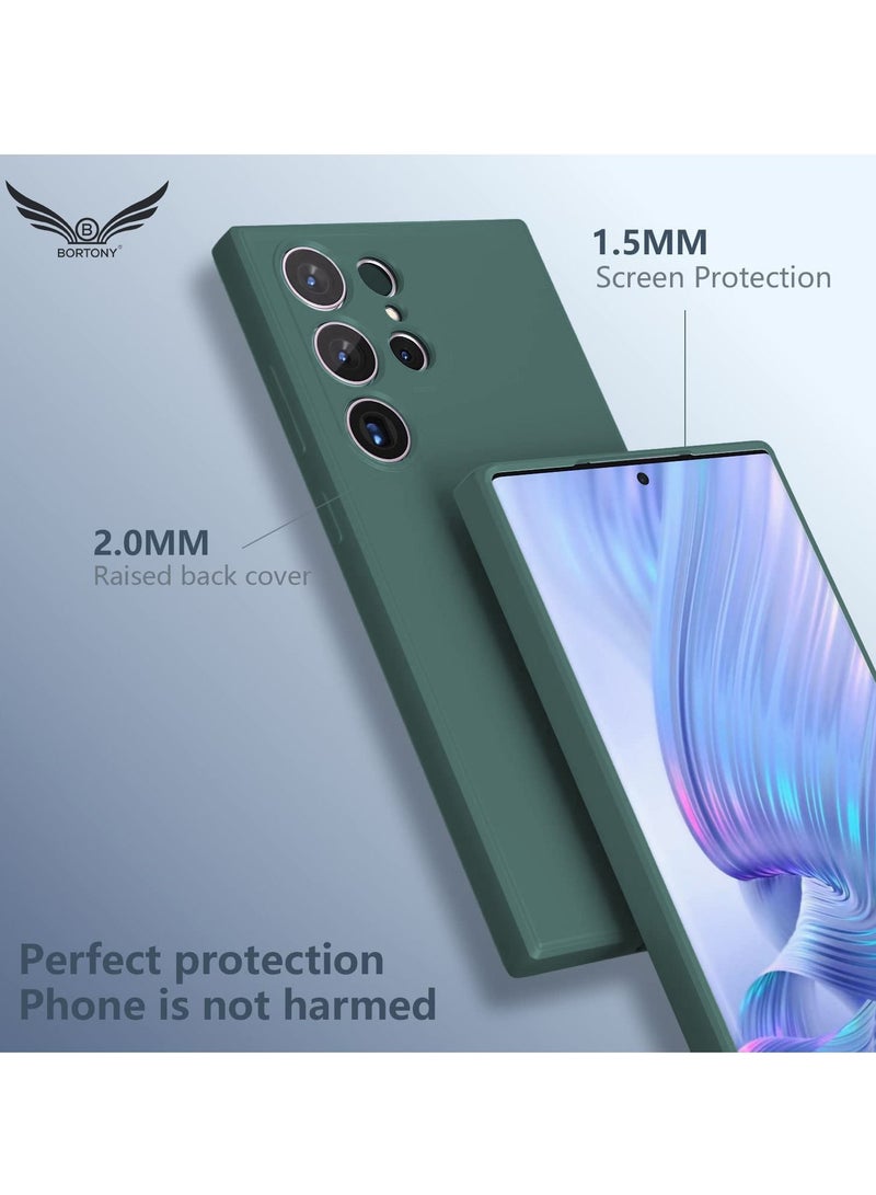 BORTONY S22 Ultra Case 6.8 Inch Premium Liquid Soft Silicone Camera Protective Cover with Inside Microfiber Lining Compatible with Samsung S22 Ultra - Image 3