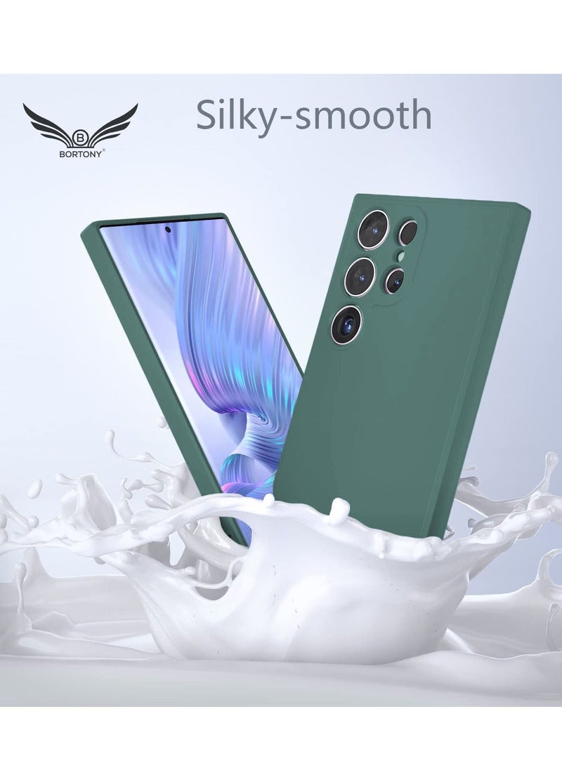 BORTONY S22 Ultra Case 6.8 Inch Premium Liquid Soft Silicone Camera Protective Cover with Inside Microfiber Lining Compatible with Samsung S22 Ultra - Image 4