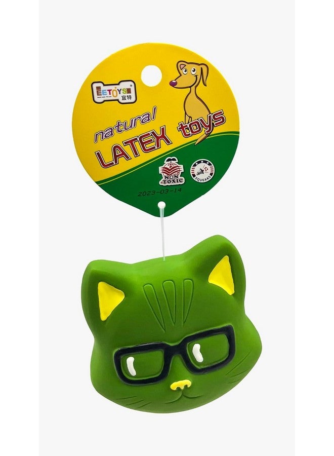 بت لعبة جرو من المطاط الطبيعي تصدر صوت صرير | مناسبة للجراء الصغيرة - متينة، بتصميم حيوانات، لعبة تفاعلية مع الأصوات - Mr.Cat - Image 1