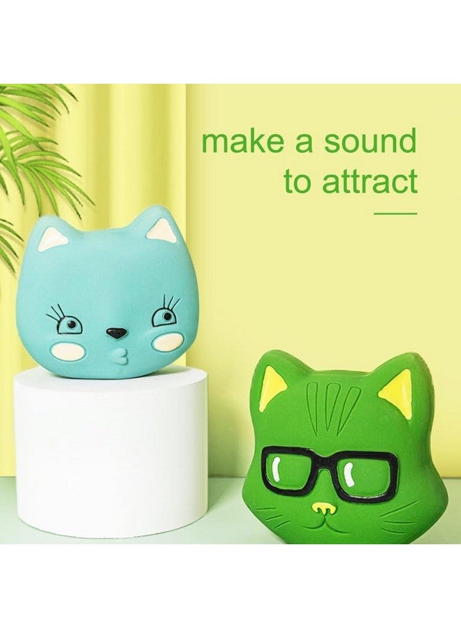 بت لعبة جرو من المطاط الطبيعي تصدر صوت صرير | مناسبة للجراء الصغيرة - متينة، بتصميم حيوانات، لعبة تفاعلية مع الأصوات - Mr.Cat - Image 2