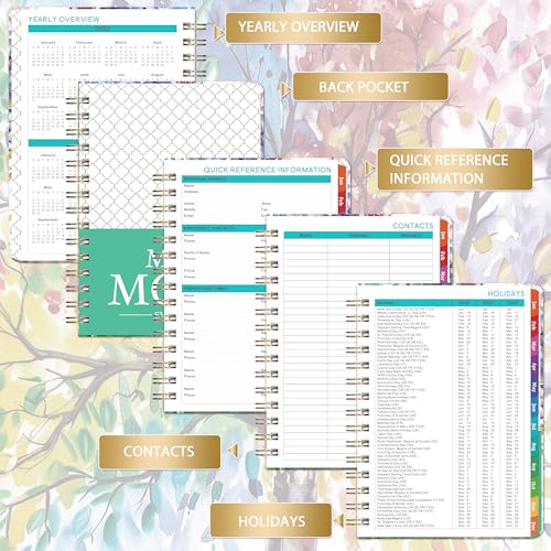Coboll 2026 Planner - Planner 2026 Weekly and Monthly, January 2026 - December 2026, 6.4"x 8.5", with Elastic Closure, Inner Pocket, Coated Tabs - Image 5