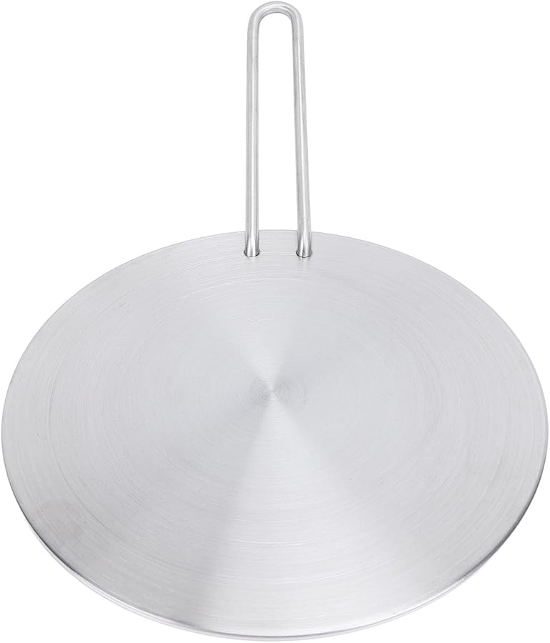 Stainless Steel Heat Diffuser Plate For Induction Gas Glass Cooktops With Removable Handle Color 18 - Image 1