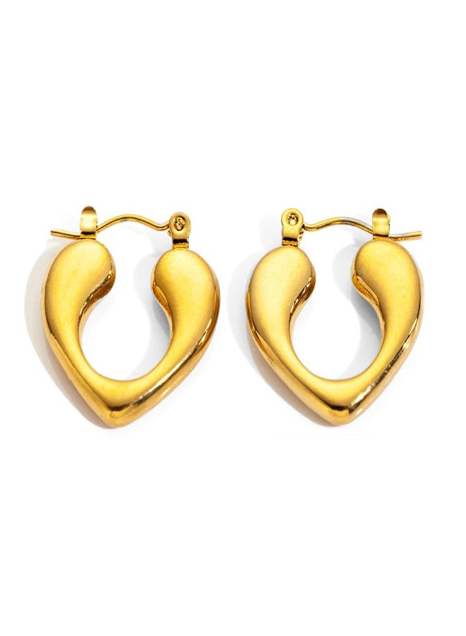 The Black Pearl Accessories Sainless Steel Golden Earring - Image 1