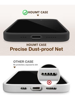 Houmt iPhone 15 Pro Max Case Silicone with 1X Camera Protector+ 1X Screen Protector Compatible with iPhone 15 Pro Max Cover Liquid Soft Silicone Inside Microfiber Lining Slim Thin Protective Case Cover  - Image 4