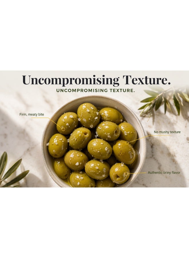 Freshia Whole Green Olives 335g | Premium Quality Unpitted Olives | Brined in Natural Sea Salt | Perfect for Salads, Pizzas, Mediterranean Dishes | Rich in Antioxidants - Image 5