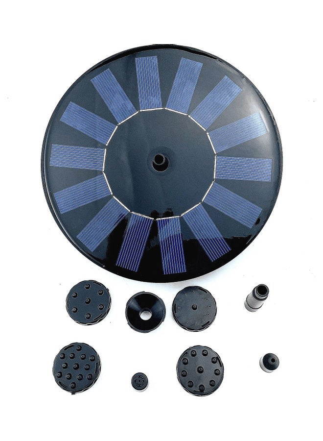 Generic 1.7W Solar Panel Water Fountain Bird Bath Small Pond Garden Decoration Black 17.00x4.50x17.00cm  - Image 2