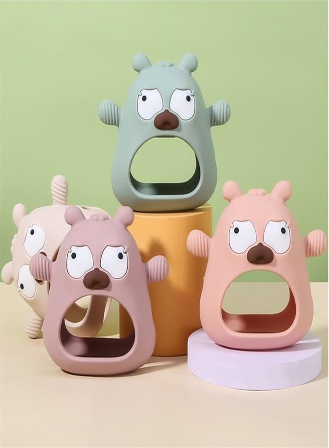 2 Baby Silicone Teething Toys for Babies 3-6 6-12 Months, Anti-Drop Wrist Teething Gloves, Sensory Chewing Toys for Babies Sucking and Biting - Image 1