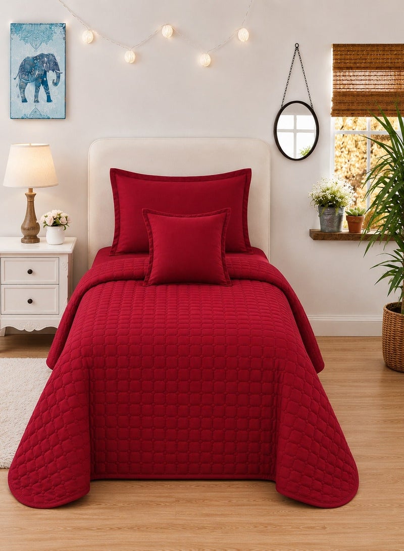 سليب نايت طقم لحاف سليب نايت 4 قطع مقاس مفرد 160 × 210 سم طقم سرير قابل للانعكاس مزدوج   بلون سادة لجميع الفصول - Image 1