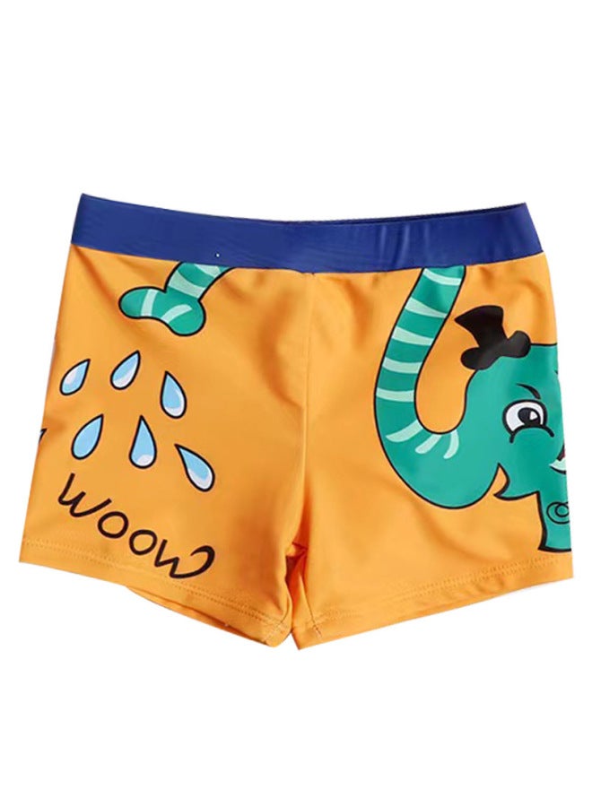 Loquat Children's Swimming Trunks 2025 Cute Cartoon Boys Swimming Trunks Printed Beach Boxers Children's Swimming Trunks Wholesale-Color:Elephant (swimming Trunks Only)- - Image 1
