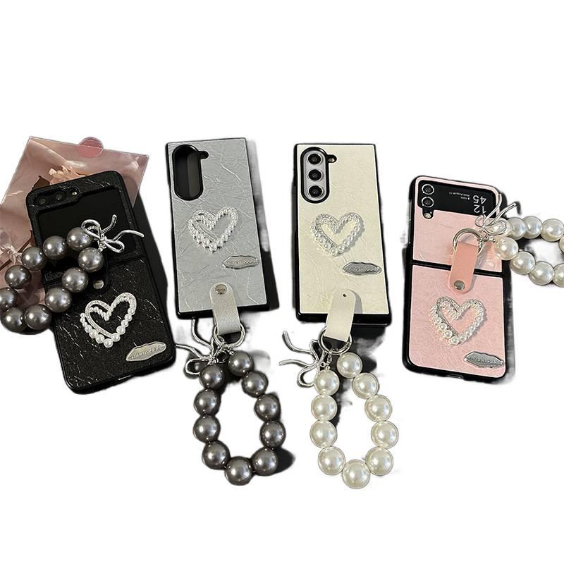 Leather Cover Protective , Texture , for Samsung Galaxy Z Fold 6 , Pink for Daily Carry - Image 4