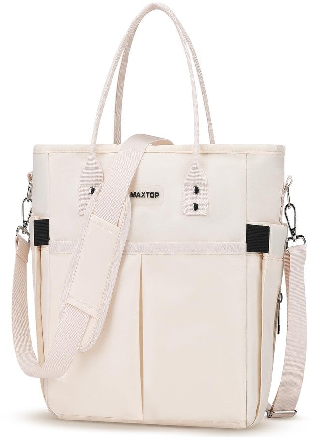 MAXTOP Lunch Bag Women for Work Insulated Thermal Lunch Box with Wide-Open Pocket Reusable Leakproof Cooler Bags with Removable Shoulder Strap for Teacher Nurse Office Picnic Travel Beige - Image 1