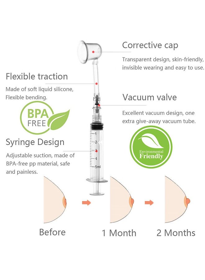 Quantum Inverted Nipple Corrector, Silicone PP Nipples Aspirator for Women, Nipple Corrector Sucker for Breastfeeding Inverted Flat Nipples Aspirator Puller - Image 2