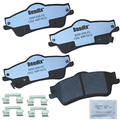Bendix Fleet Metlok MKD1352FM Semi-Metallic Rear Brake Pads for Chevrolet Caprice 2017-2011, SS 2014, SS 2017, Pontiac G8 2009-2008 - Image 1